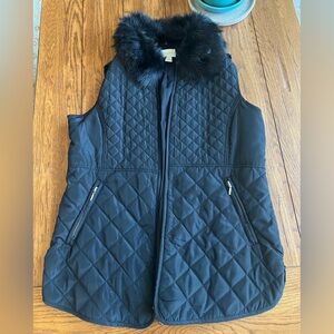 Chico's Black Quilted Vest Women's Size 2chico 801775